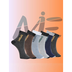 MJE Pack Of 6 Patterned Cotton Ankle Length Socks