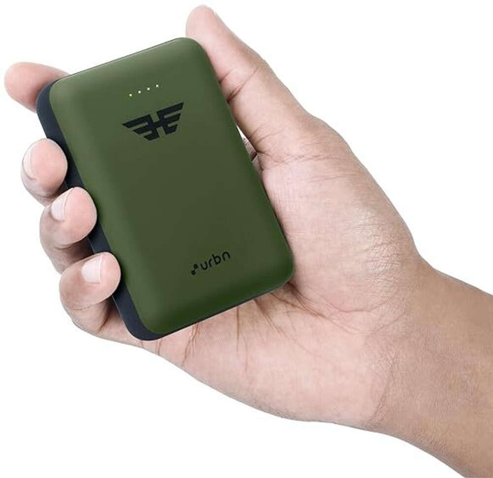 URBN 10000 mAh 22.5 W Ultra Compact Pocket Size Power Bank (Camo, Lithium Polyme... more