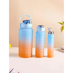 Blue & Orange 3 Pieces BPA-free Travel-Friendly Water Bottles