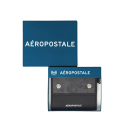 Aeropostale Men Typography Leather Three Fold Wallet