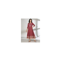 Women Floral Print Anarkali Kurta