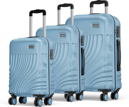 Hard Body Set of 3 Luggage 8 Wheels - KEPLAR 3P SET 4W - Blue