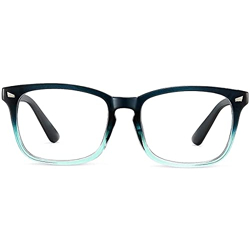 CREEK Blue Light Blocking Glasses, Computer Reading/Gaming/TV/Phones Glasses for Women Men, Anti Eyestrain & UV Glare (DC BLACK-GREEN)