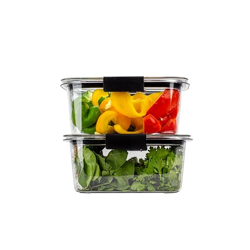 TEX-RO Air Tight Container For Fridge Organizer Plastic Container Storage Set Fridge Storage Boxes, Kitchen Accessories Set Organization & Kitchen Storage (Set of 2, polyethylene Terephthalate)