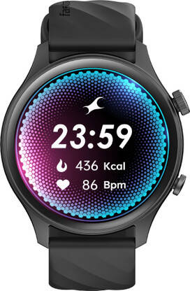 Fastrack Vivid Pro 1.43  AMOLED Display with AOD(466x466),Functional Crown,BT Calling Smartwatch(Black Strap, Free Size)