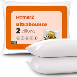 Homerz Set of 2 Fiber Sleeping Pillow, 16x24 inch Size, Vacuum Pack (Basic, Set of 2)