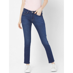 SPYKAR Women Blue Skinny Fit Low Distress Light Fade Jeans