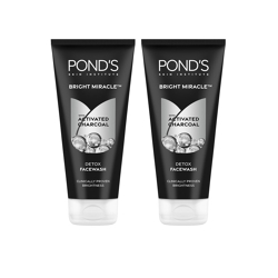 Ponds Set Of 2 Pure White Anti Pollution Activated Charcoal Face Wash - 200g Each