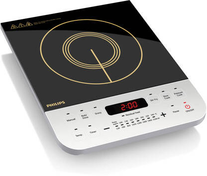 PHILIPS 2100 W Induction Cooktop Push Button(Black, HD4928/01_HL)
