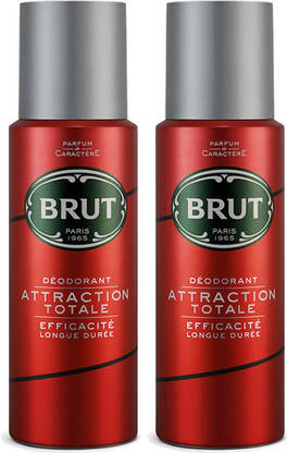 BRUT Attraction Totale Deodorant Spray for Men Deodorant Spray  -  For Men(400 ml, Pack of 2)