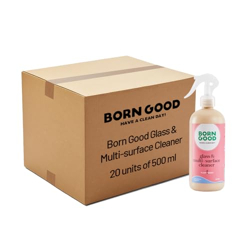 Born Good Plant Based Glass And Multi-Surface Cleaner, Makes 1L, Biodegradable, Non-Toxic And Eco-Friendly (Pack of 20)