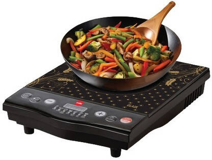 CELLO 1600 W Induction Cooktop Push Button(Black, Blazing Glaze 1600W | Power On/Off Push Button | Multi Function|Easy To control|)