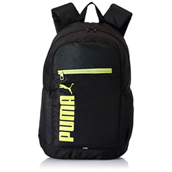 Puma Unisex-Adult Casual Backpack IND III, Black-Lime Green, X (7836602)