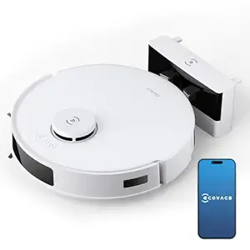 ECOVACS DEEBOT N20 PRO Robotic Vacuum Cleaner, 8000Pa Suction, Anti-Hair Tangle, Advanced Mapping Technology, Ozmo Pro Vibrating Mopping, Wet & Dry Cleaning, 5200mAh Battery, 300 Minutes Run-Time