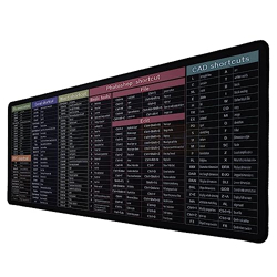 Zerfa Extra Large (80 x 30 CM) Extended Gaming Laptop Mouse Pad, Thick Non-Slip Rubber Base Desk Mat Keyboard pad for/Computer Shortcut Key Design (Black)