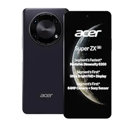 Acer Super ZX 5G (Lunar Blue, 6GB RAM, 128GB Storage) | 120 Hz FHD+ Display | 5000 mAh Ultra-Thin Battery | Dimensity 6300 5G Processor | Sony 64MP AI Camera