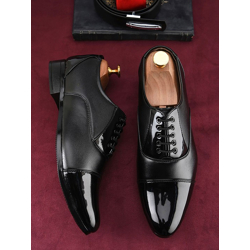Men Round Toe Formal Derbys
