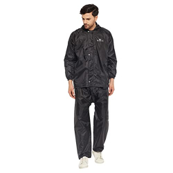 Ben Martin Men's Polyester Adjustable Hood Waterproof Raincoat Or Rainsuit Set - Includes Casual Style Top And Bottom.