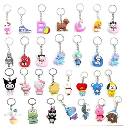 TOYSFAST 12 PCS Cartoon Keychains 3D Anime Cute Character Keyrings Keychains for Kids Best Birthday Return Gifts for Boys/Girls Adults Back Pack Tags Goodie Bag Stuffer(A869)