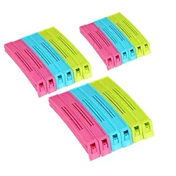 ATEVON Multipurpose Food and Snack Bag Clips (Set of 18, Multicolor)  Plastic Sealers for Freshness and Secure Storage