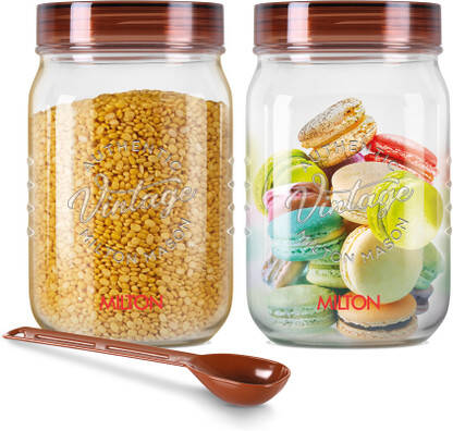 MILTON Plastic Utility Container  - 1.5 L(Pack of 2, Clear)