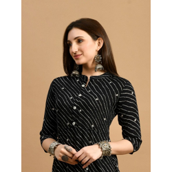 Leheriya Printed Mandarin Collar Asymmetrical Kurta