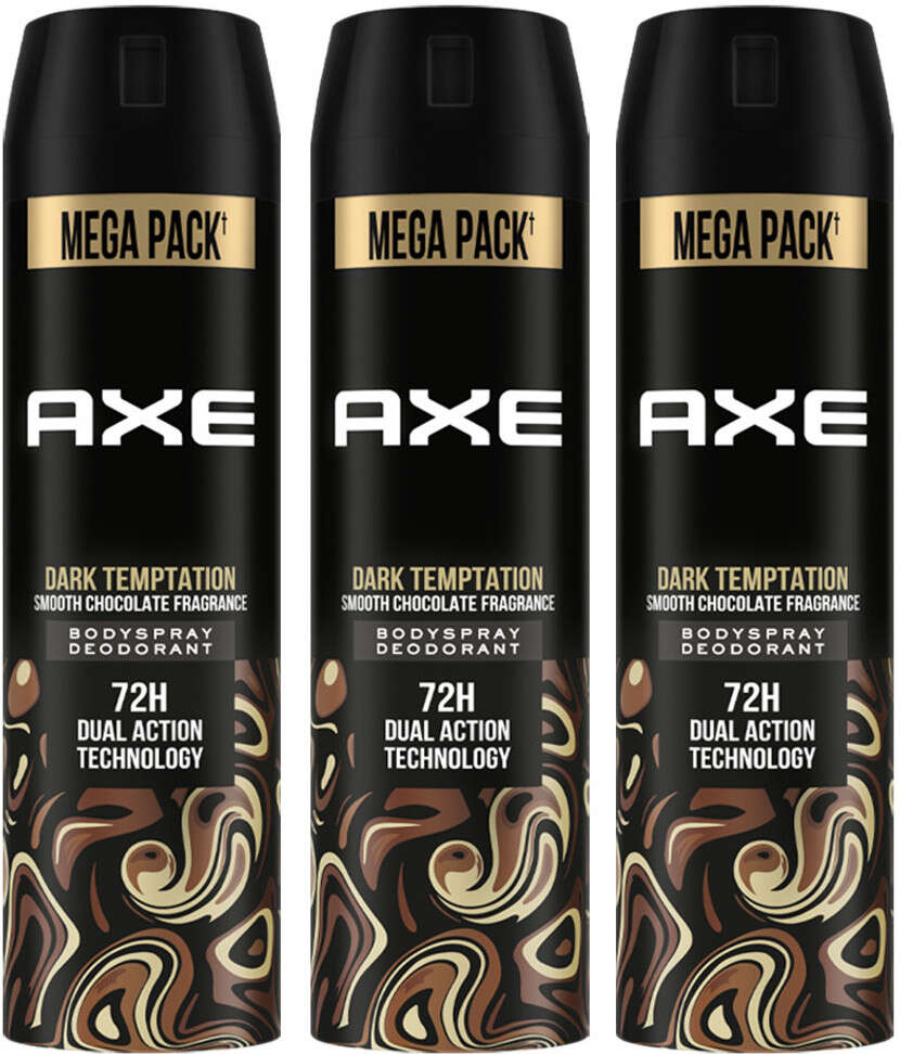 AXE Dark_Temptation Deodorant Spray  -  For Men (645 ml, Pack of 3)
