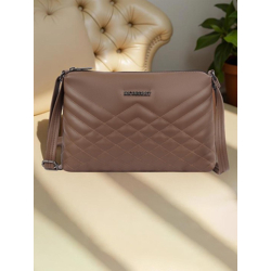 Textured PU Sling Bag with Quilted