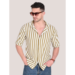 Striped Polo Collar T-shirt