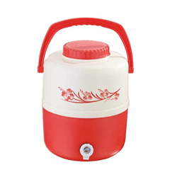 FABLE Bharat 5L jug Cool Chilled Water Camper Insulated Plastic Water Jug, 5 litres, 1 Piece | Food Grade | Easy to Carry | BPA Free | Ideal for Travel | Picnic | Homes | Office (Red)