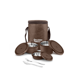 Classic Essentials Unisex Brown Lunch Box