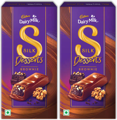 Cadbury Dairy Milk Silk Desserts Brownie Chocolate Bars(2 x 140 g)