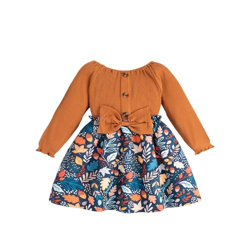 Tior Girls Dress | Dresses for Girl| Kids for|Frock for Kids| Brown