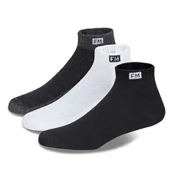 Fitness Mantra Athletic Special Design Sneaker Length Socks |Free Size |Pack of 3 Pairs |Net Design|