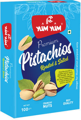 YUM YUM Roasted & Salted Pistachios 100g, Pista Dry Fruits -(100 g)