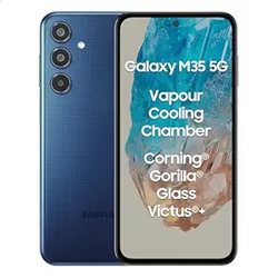 Samsung Galaxy M35 5G (Moonlight Blue,6GB RAM,128GB Storage)| Corning Gorilla Glass Victus+| AnTuTu Score 595K+ | Vapour Cooling Chamber | 6000mAh Battery | 120Hz Super AMOLED Display| Without Charger