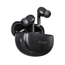Fingers Black Go-Hi-3 True Wireless Earbuds 17.5 Hrs Playtime SNC Technology