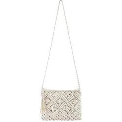 AIZA DECOR|Ad-16|Women's Handmade Macrame Crossbody Sling Bags/Tote Bags For Girls Women's Handmade Macrame Crossbody Sling Bags/Tote Bags For Tote Bag, Macrame Market Bag, Friendly Gift,, Off White