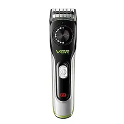 VGR Electric Hair Clipper for Men, Men'S Self-Service Hair Clippers Electric Beard Trimmer Waterproof USB Rechargeable Clipper with 1-10mm Adjustable Limit Comb,Black