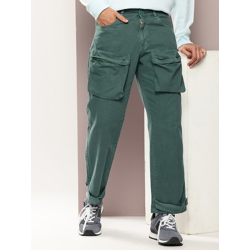 Men Straight Fit Pure Cotton Cargos Trousers