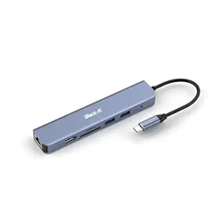 Black-R Amazon Multiport 7-in-1 USB C Hub with 4K HDMI Compatible for USB C Laptops and Other Type C Devices MacBook Pro M1 M2 M3 M4 (rj45 1Gbps, 100W PD Data, 2 USB A 5Gbps, TF/SD Card Reader