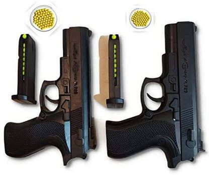 JSSHOME Toy Gun Pistol for Kids with 8 Round Reload (50-60 Bullets) se