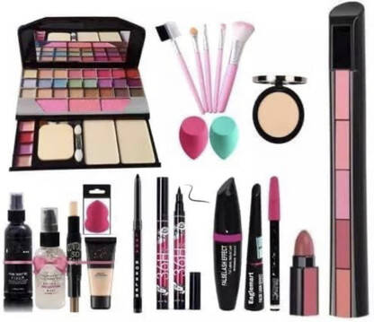 zukrave All in One Makeup Combo Kit with 5in1 Lipistick and All Essential Beauty items(Pack of 20)