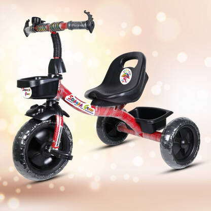 Stepupp Grow STEPUP GROW BABY TRICYCLE WITH BASKET RED COLOUR FOR KIDS