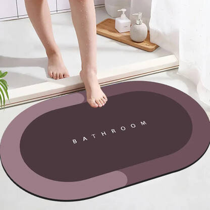 DestinyHome Rubber Bathroom Mat(Maroon, Medium)