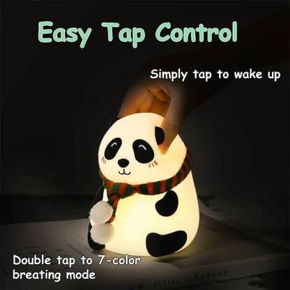 JESAL CUTE Panda Night Light for Kids,Nursery 7-Color Changing Lamp - 