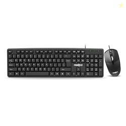 FRONTECH Wired USB Keyboard and Mouse Combo with 104 Keys, 3-Button Mo