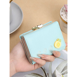 Women Abstract Printed PU Three Fold Wallet