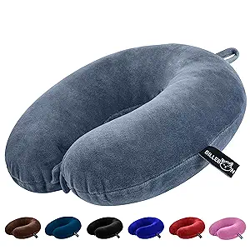 Billebon Premium Neck Pillow for Travelling Airplane Travel Pillow Comfortable Head Rest Neck Holder Pillow (Grey)