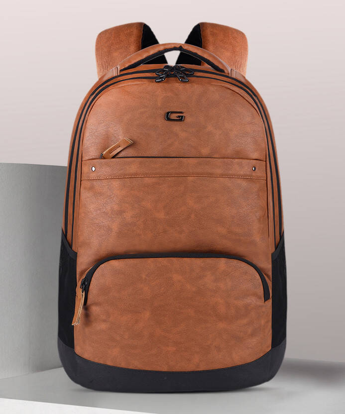 Gear Large 33 L Laptop Backpack Vintage 2 Leather without Anti Theft(Tan)